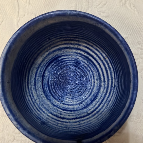 McCarty Pottery larger cup/bowl 4 1/2” diameter 3 1/2” deep cobalt blue - Picture 2 of 6